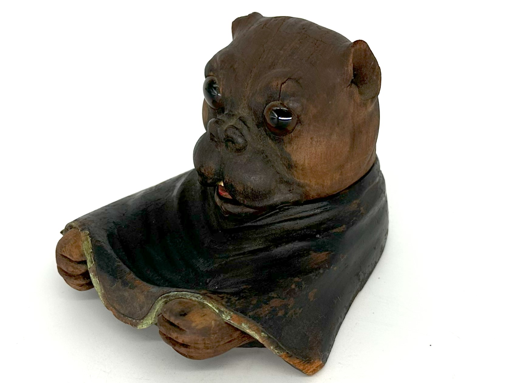 Dog – Wooden Bulldog with Bib