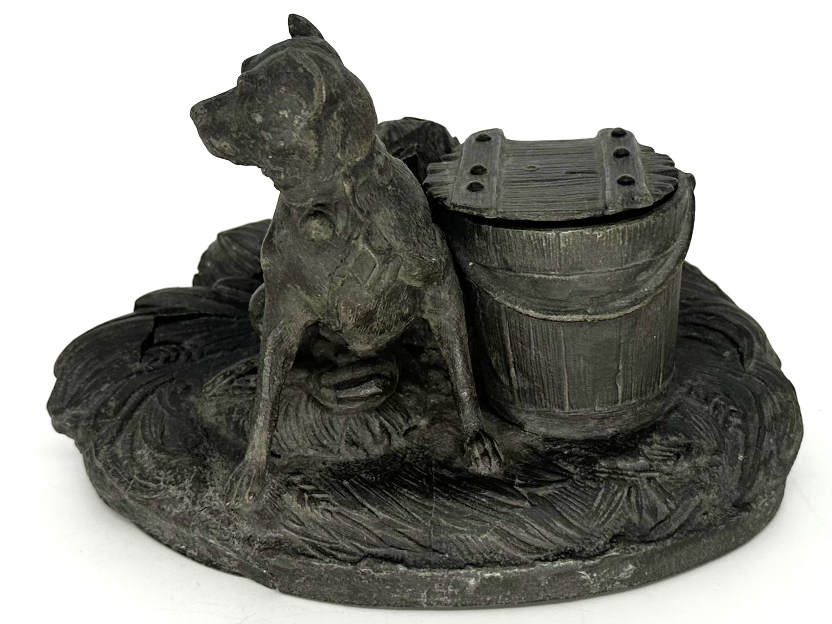 Dog Next to Bucket