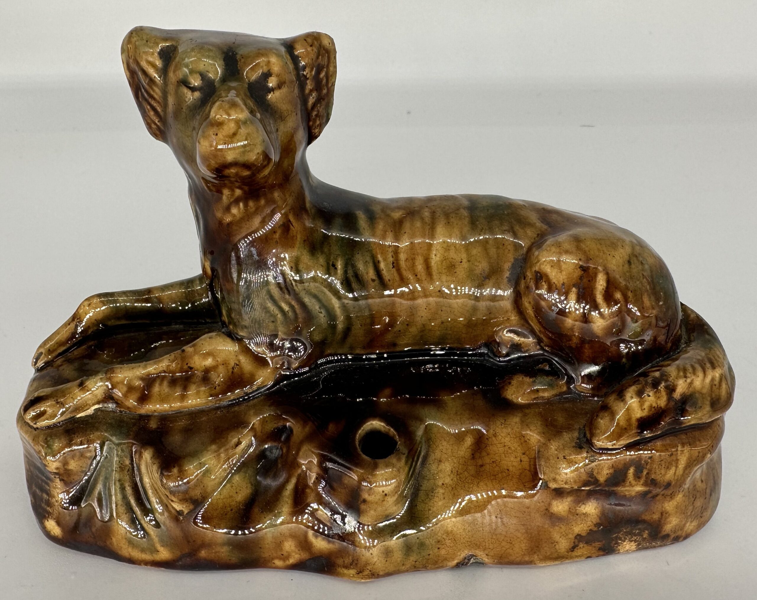 Dog – Glazed Pottery Inkwell