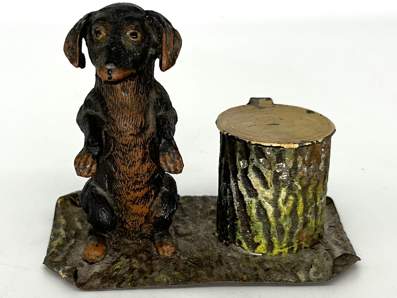 Dog – Dachshund Next to Stump