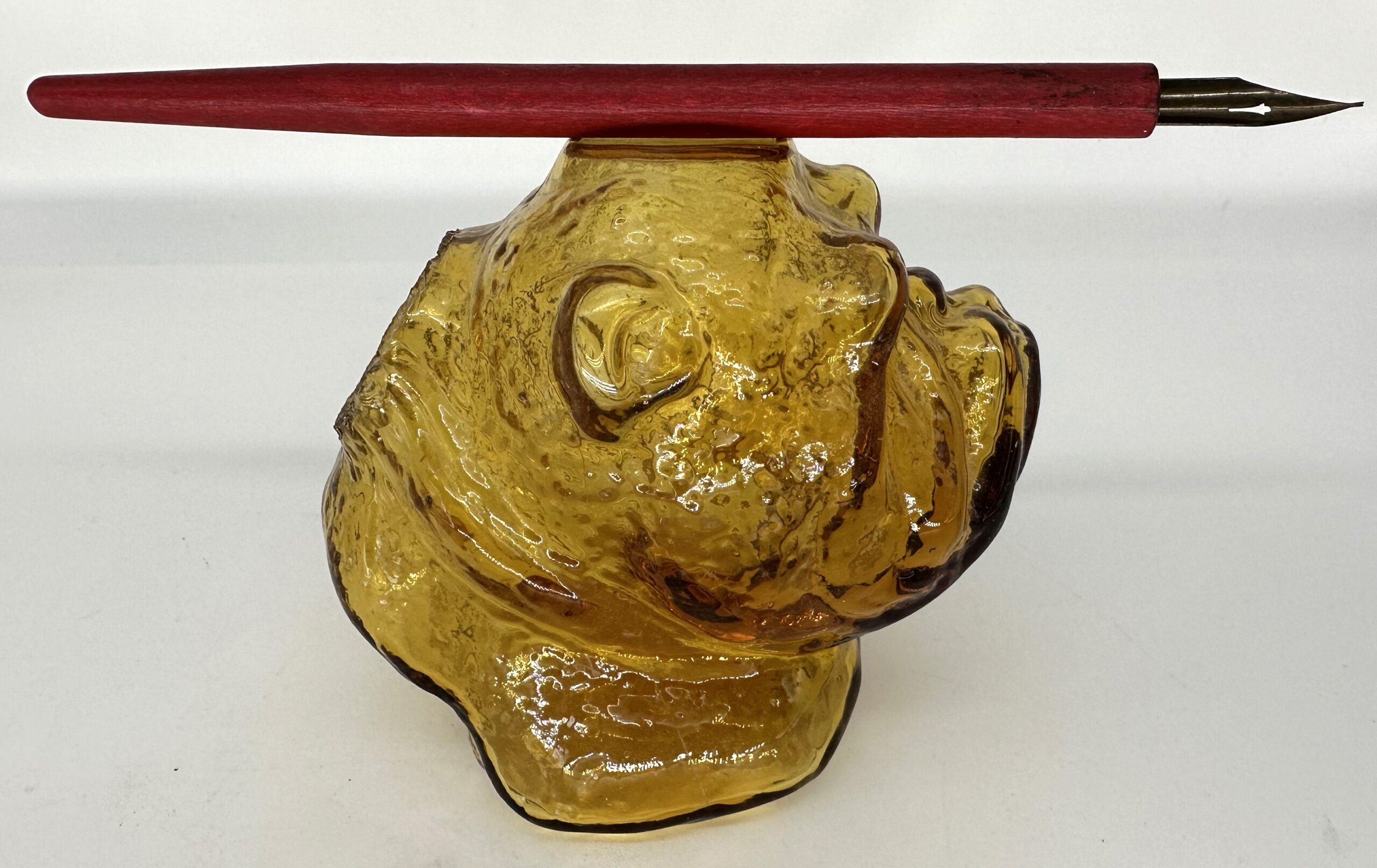 Dog – Amber Glass Bulldog’s Head