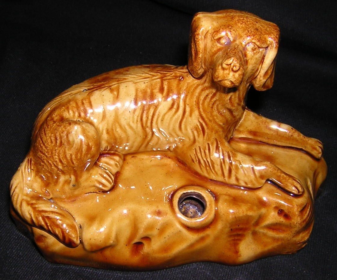 Dog – Glazed Pottery Inkwell