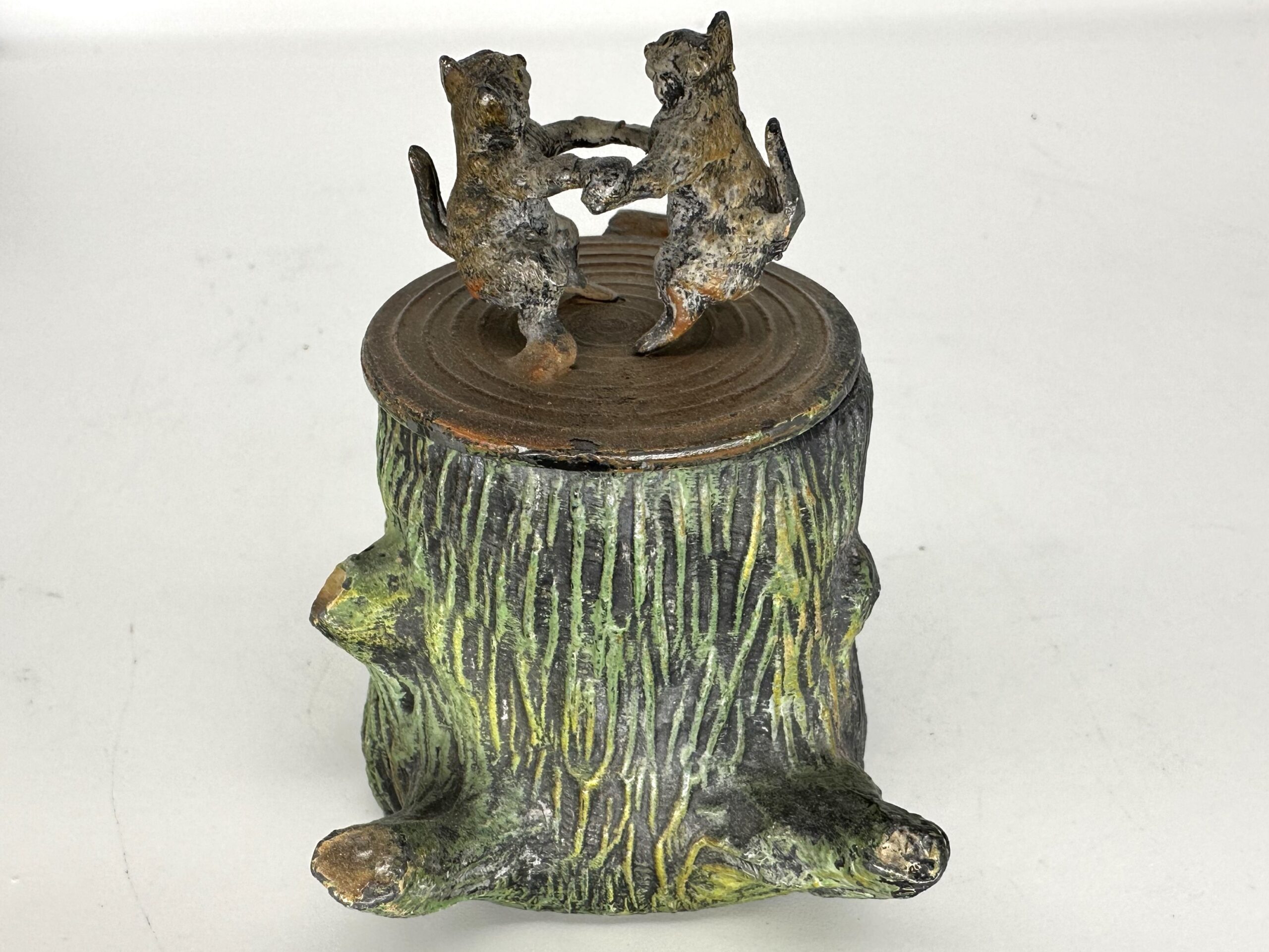 Cats Dancing on a Tree Stump