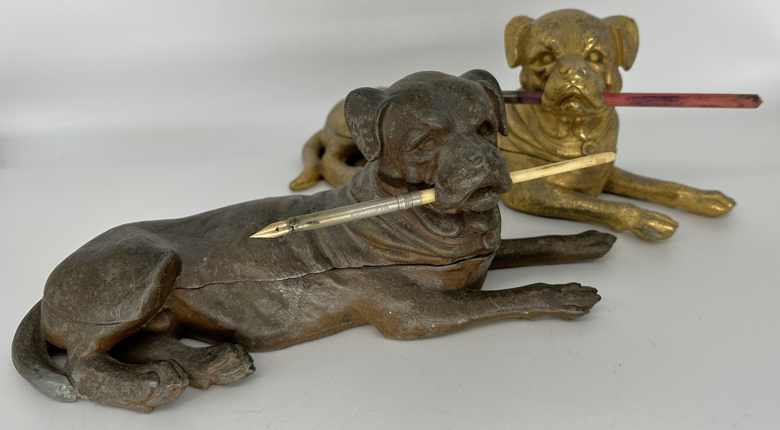 Dog – Bullmastiff Triple Inkwell