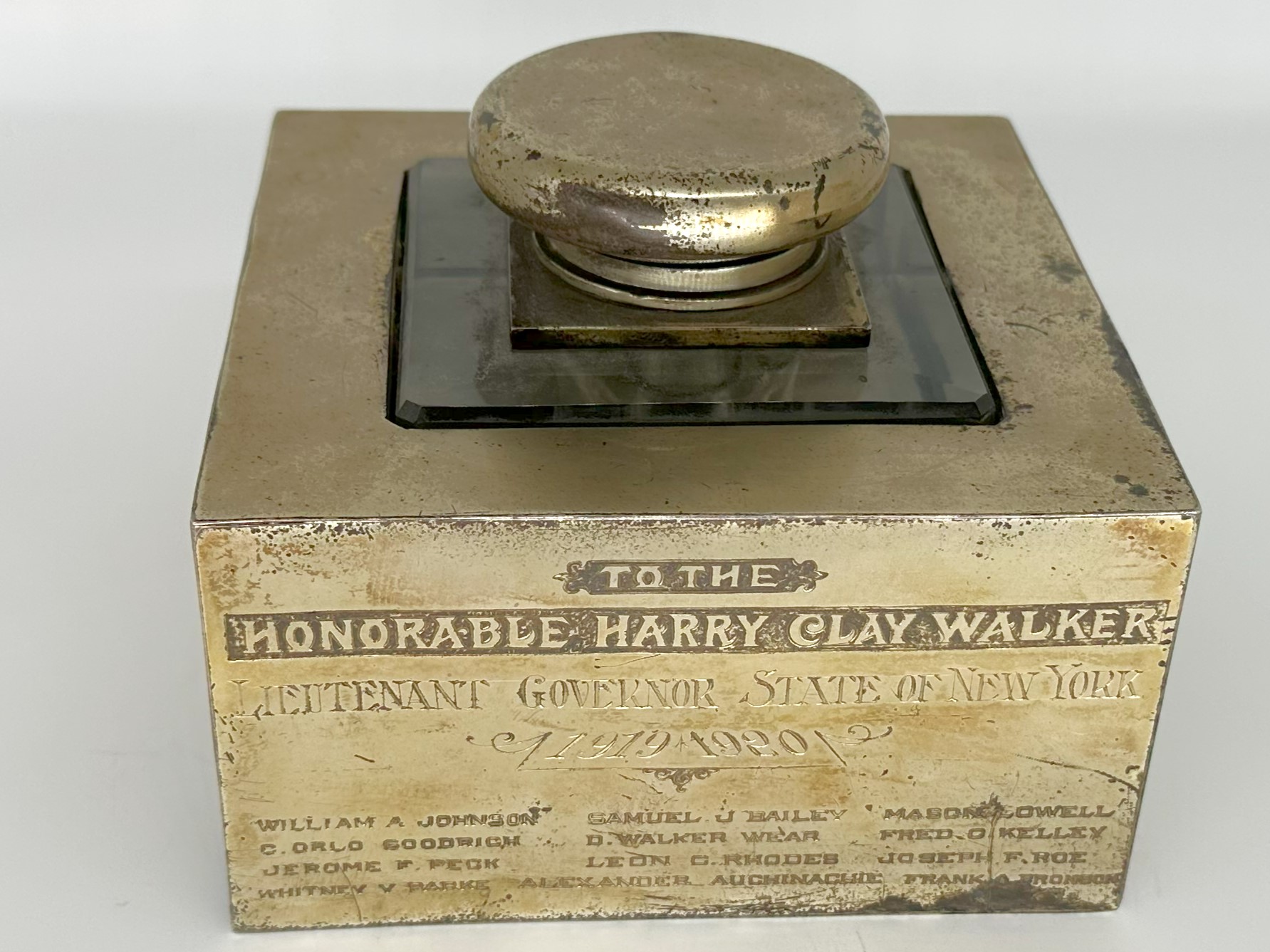 Presentation Inkwell to Lieutenant Governor of New York
