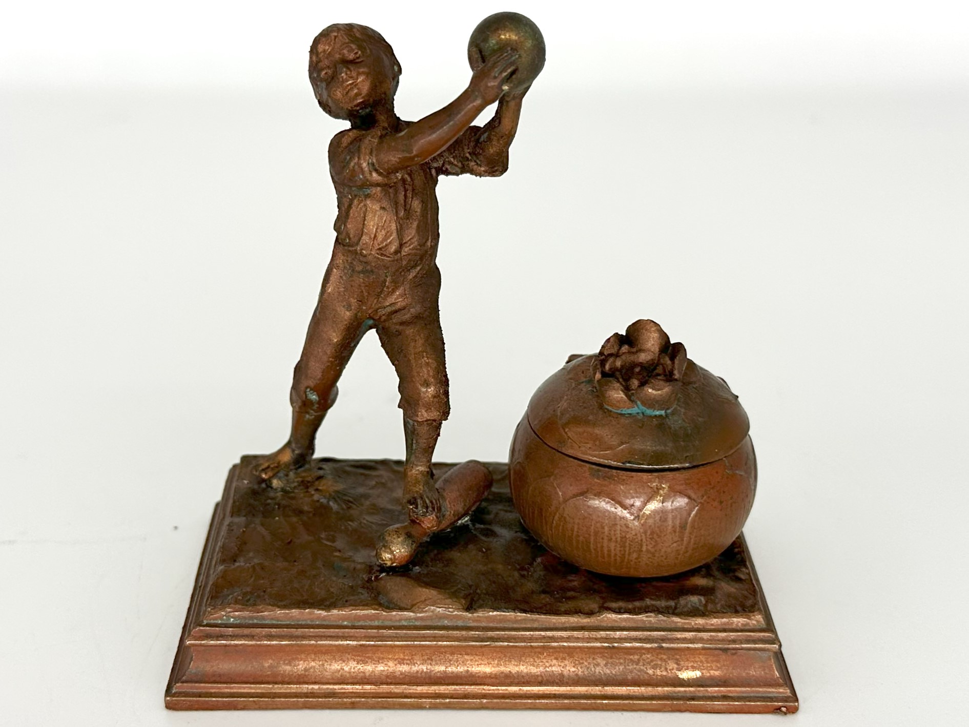 Boy Holding a Bowling Ball