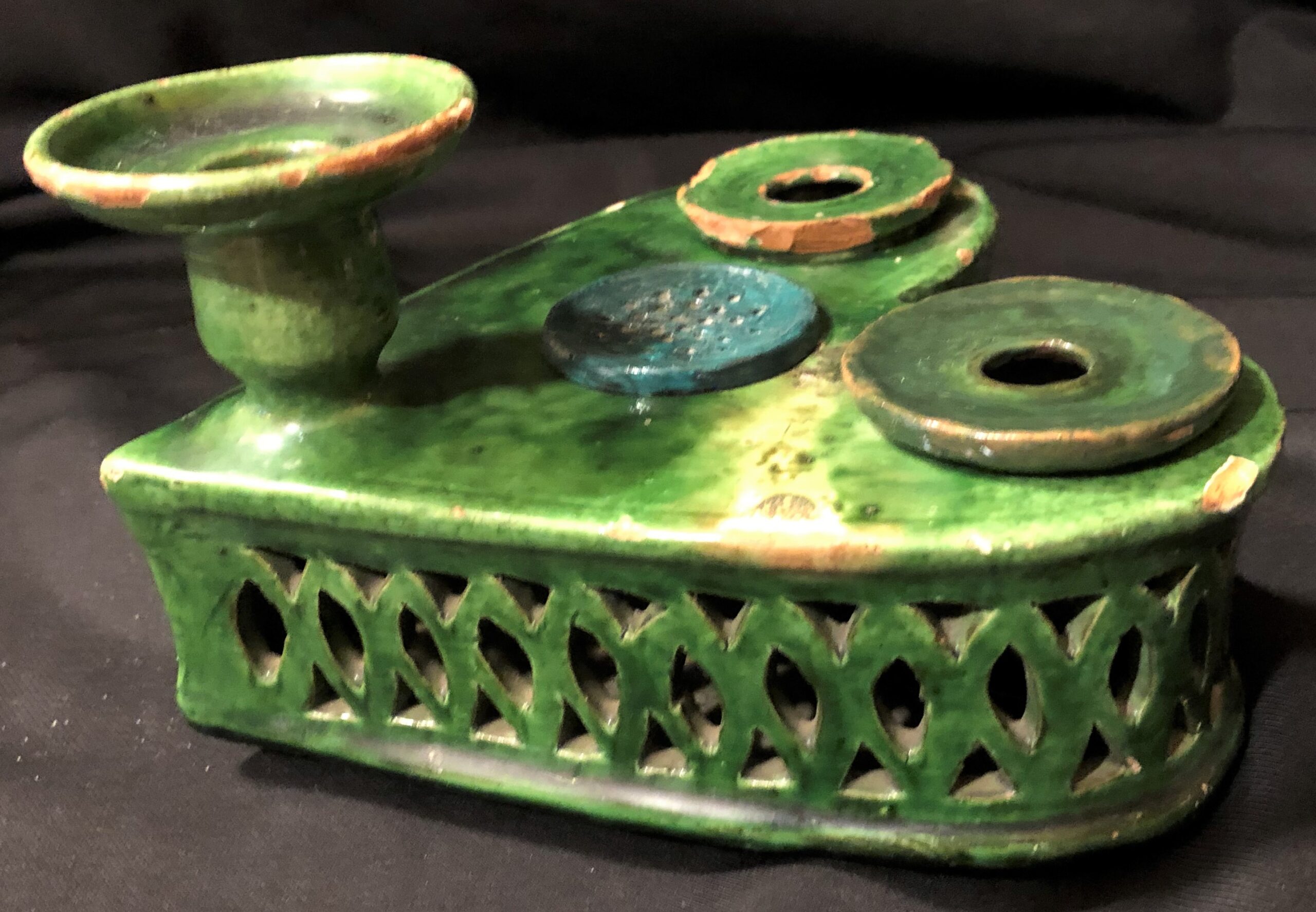 Glazed Earthenware Inkstand
