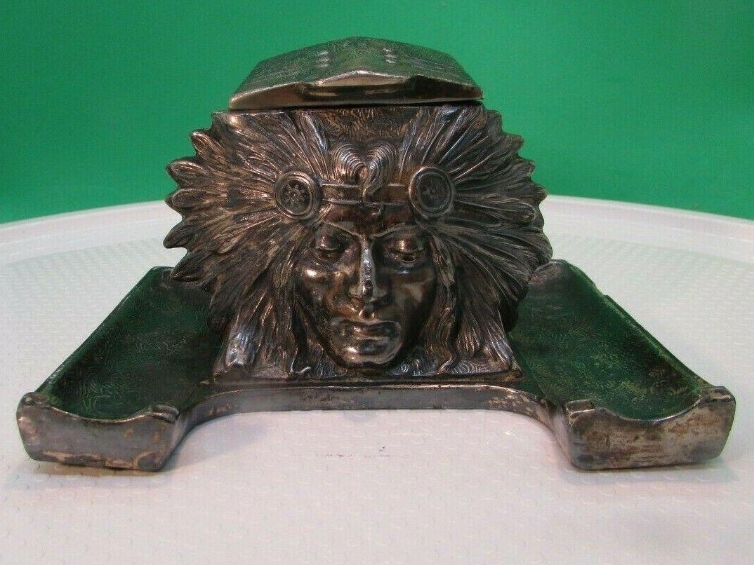 Indian Face Inkwell