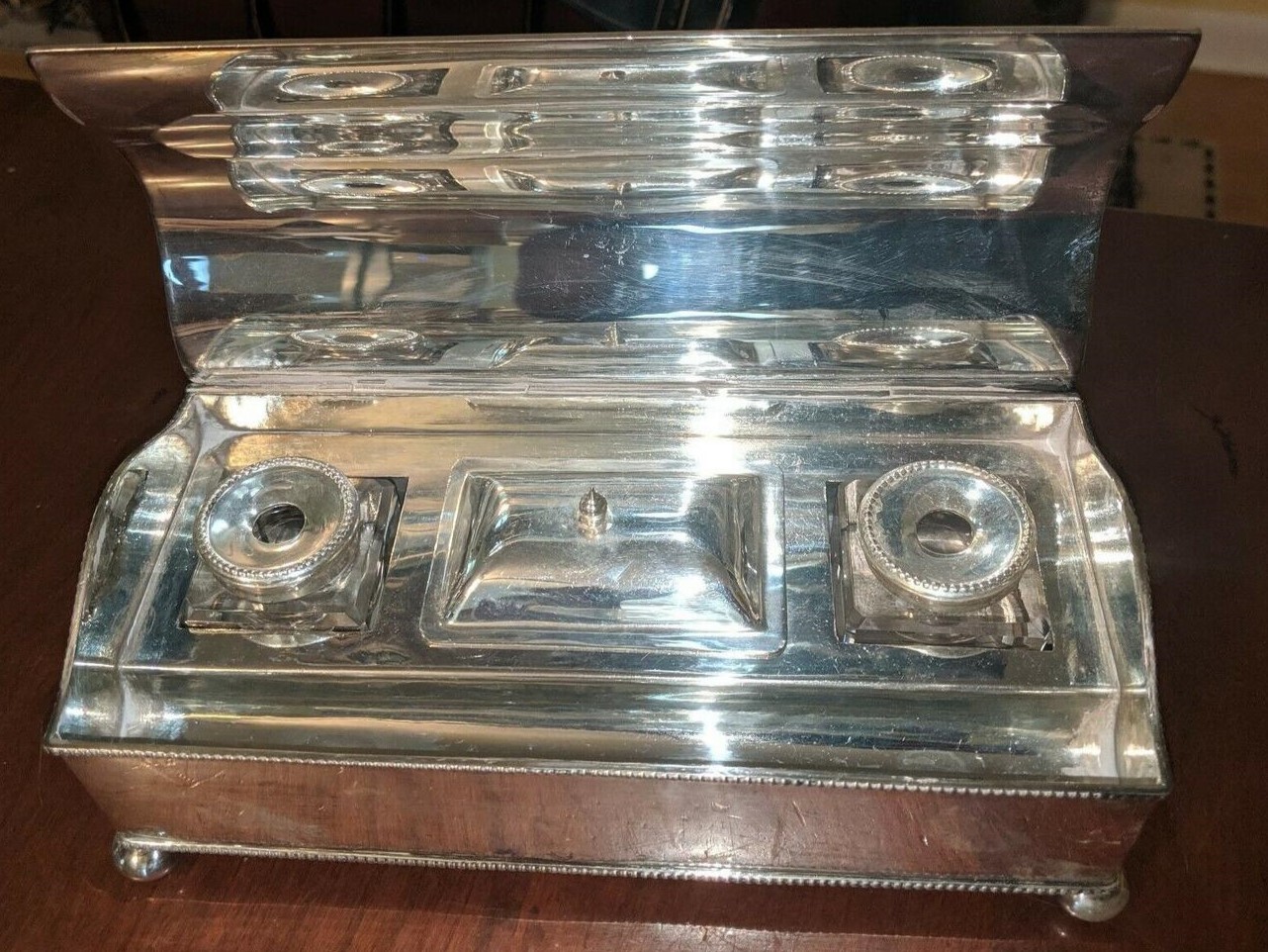 Silver Casket Inkstand