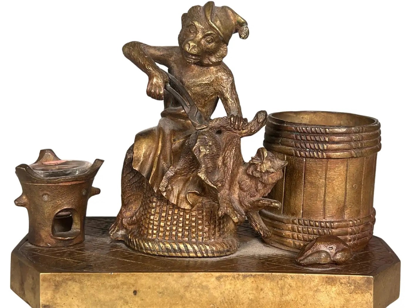 Anthropomorphic Monkey Inkstand