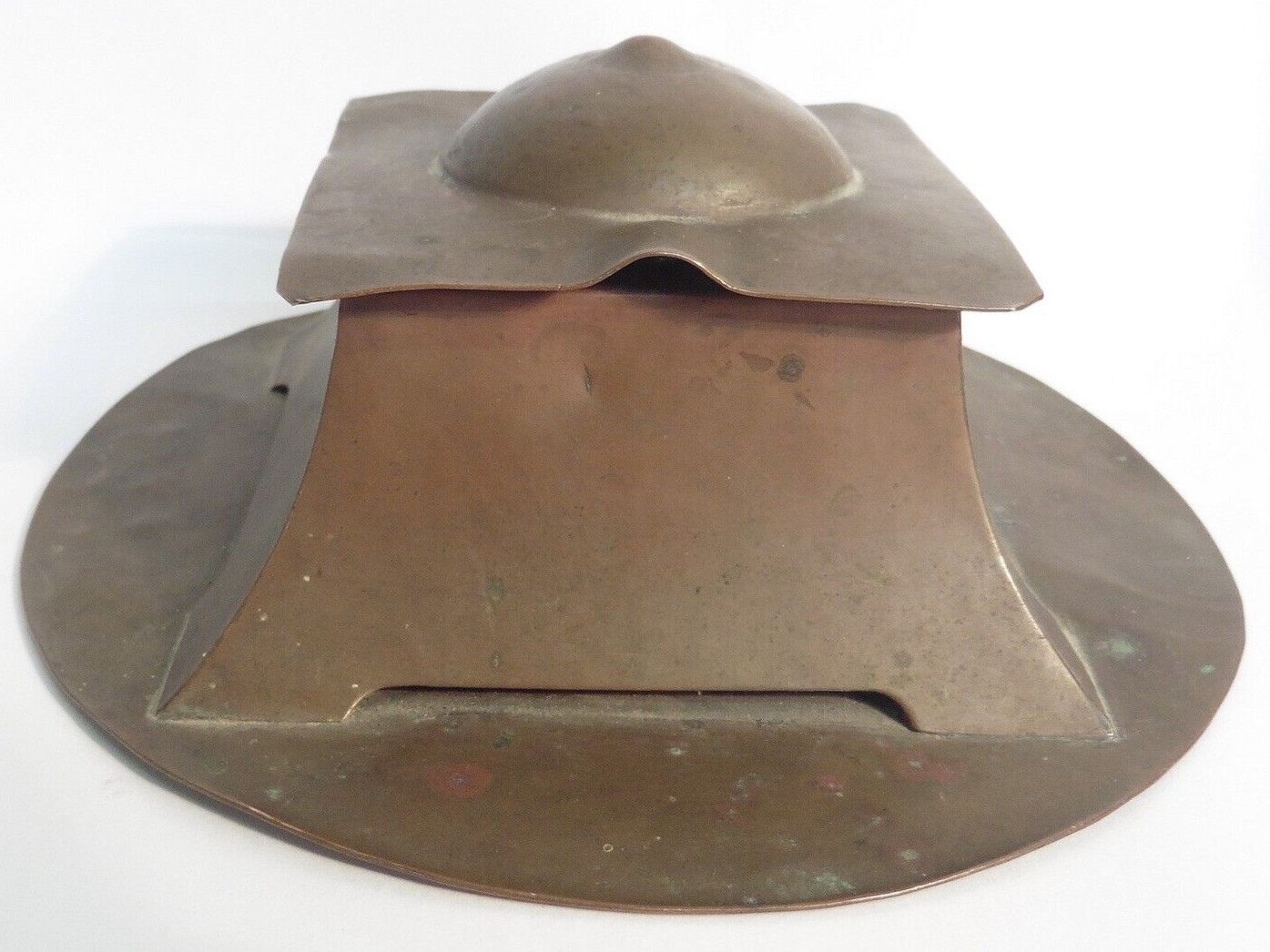 Arts & Crafts Copper Inkwell