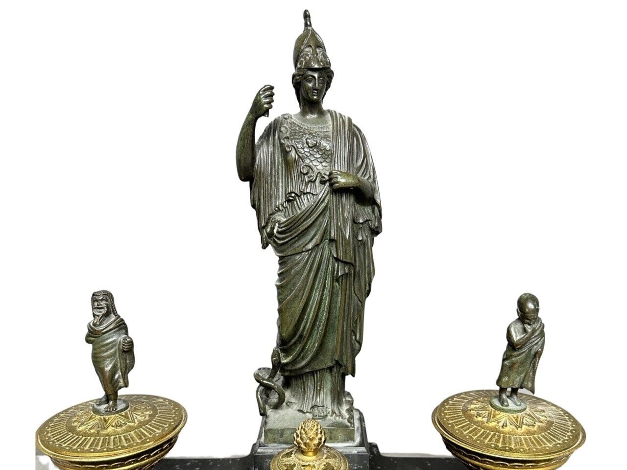 Double Inkstand with the Goddess Minerva (Athena)