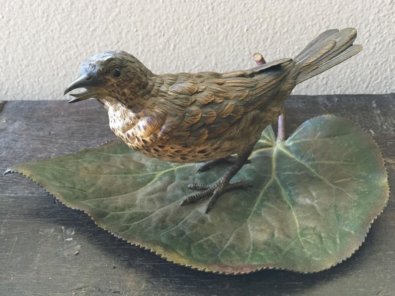 Bronze Bird on a Leaf