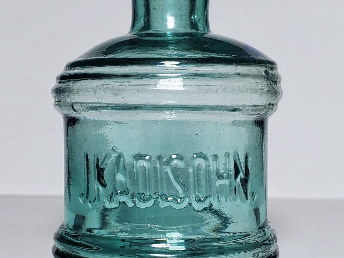 Turquoise Ink Bottle – Open Pontil