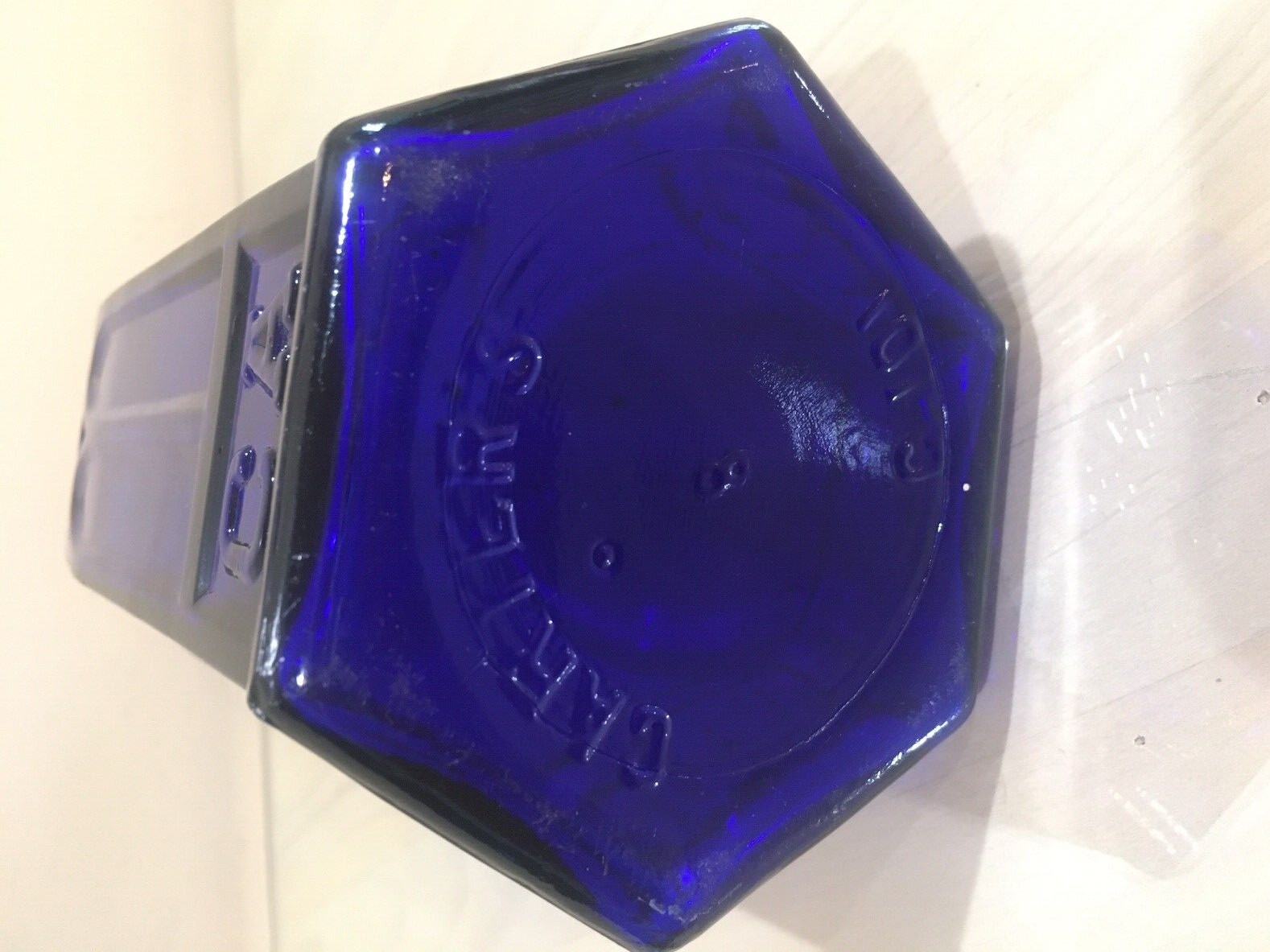Cobalt Blue Carters Cathedral Ink Bottle