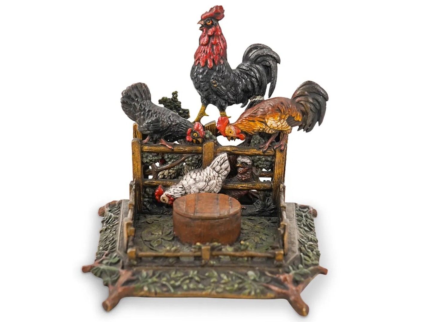 Fowl Foraging in a Barnyard