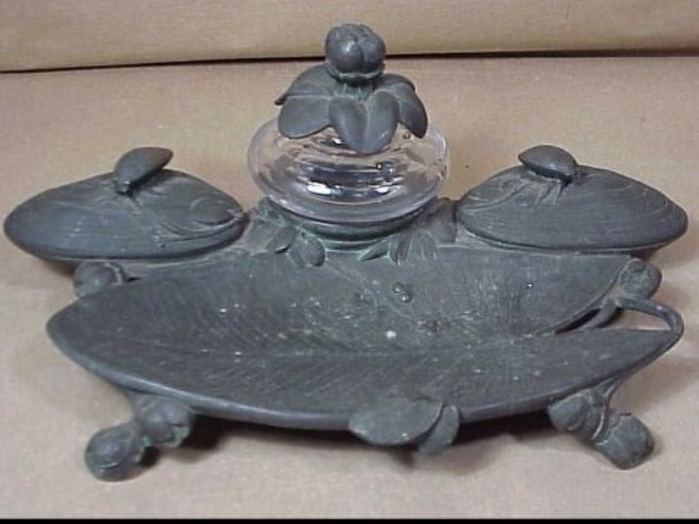 Inkstand with Flowers, Insects, and Clam Shells