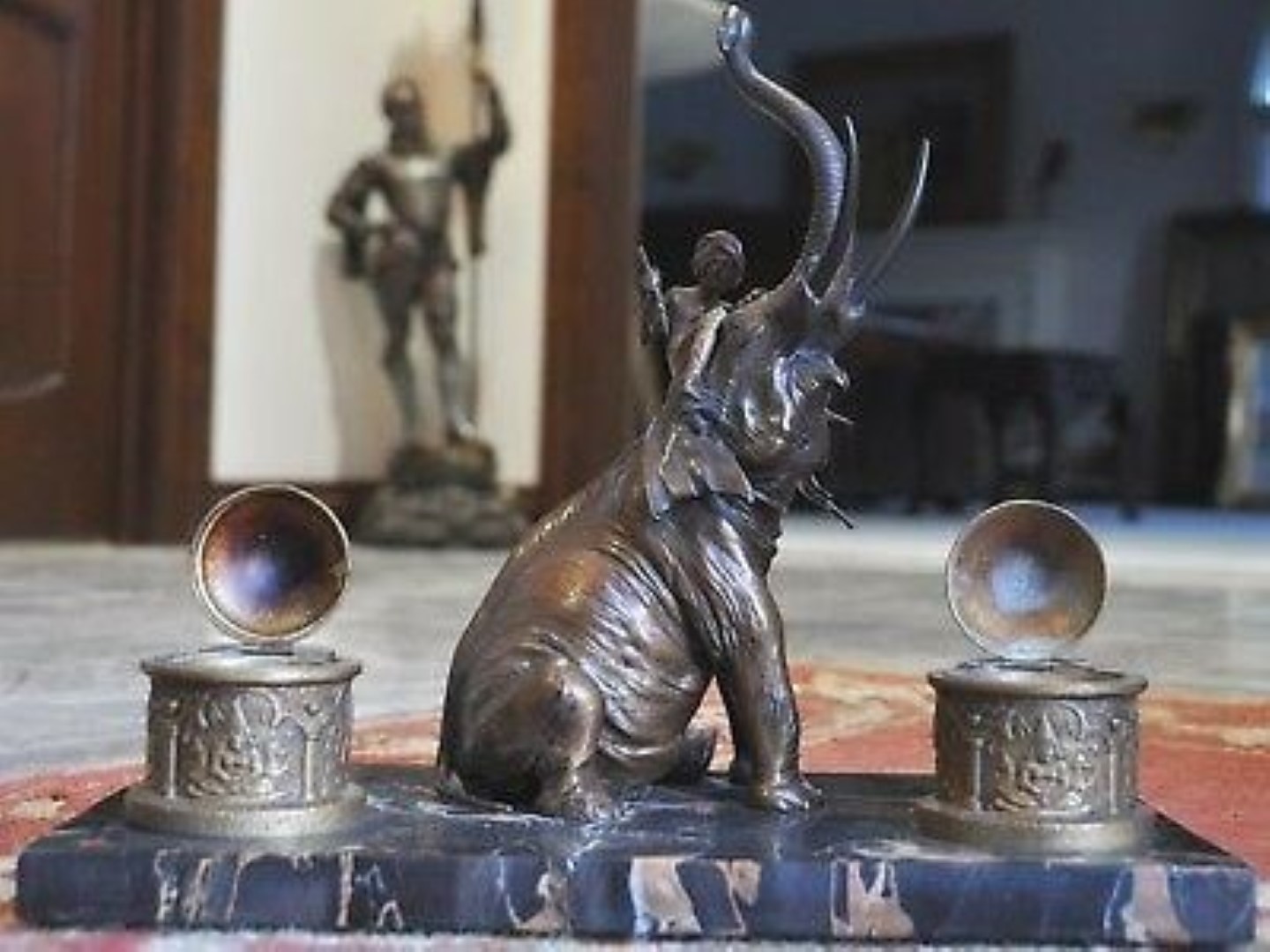 Bronze Elephant and Rider