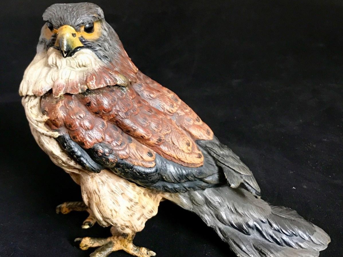 Cold-painted Bronze Falcon