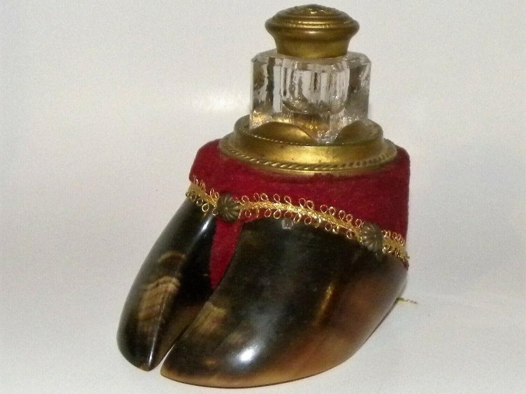 Inkwell Mounted on Cow’s Hoof