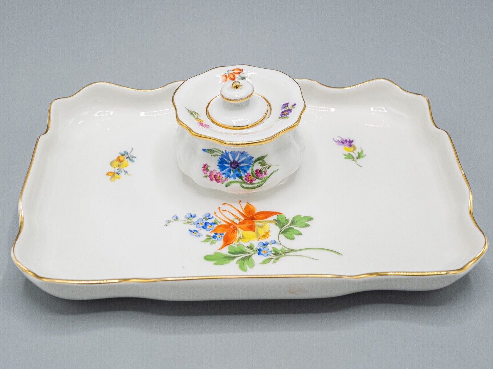 Meissen Porcelain Inkstand