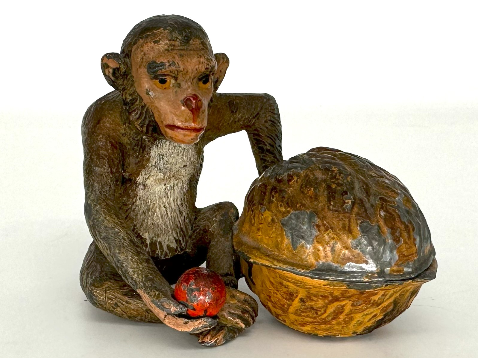 Monkey Next to Walnut Inkwell