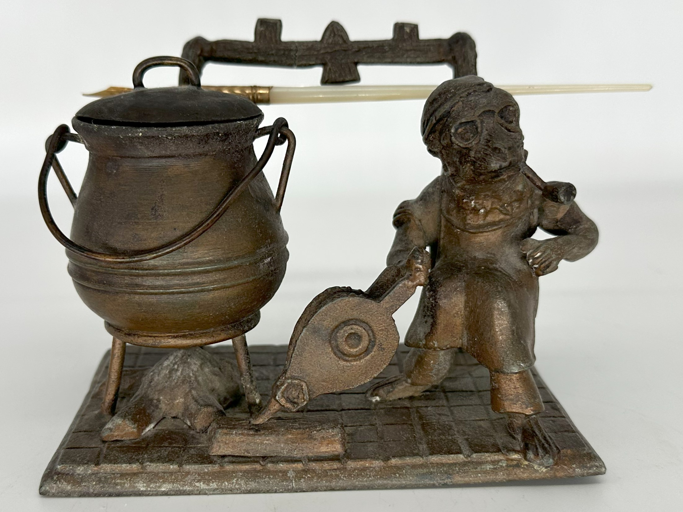 Anthropomorphic Monkey Inkstand