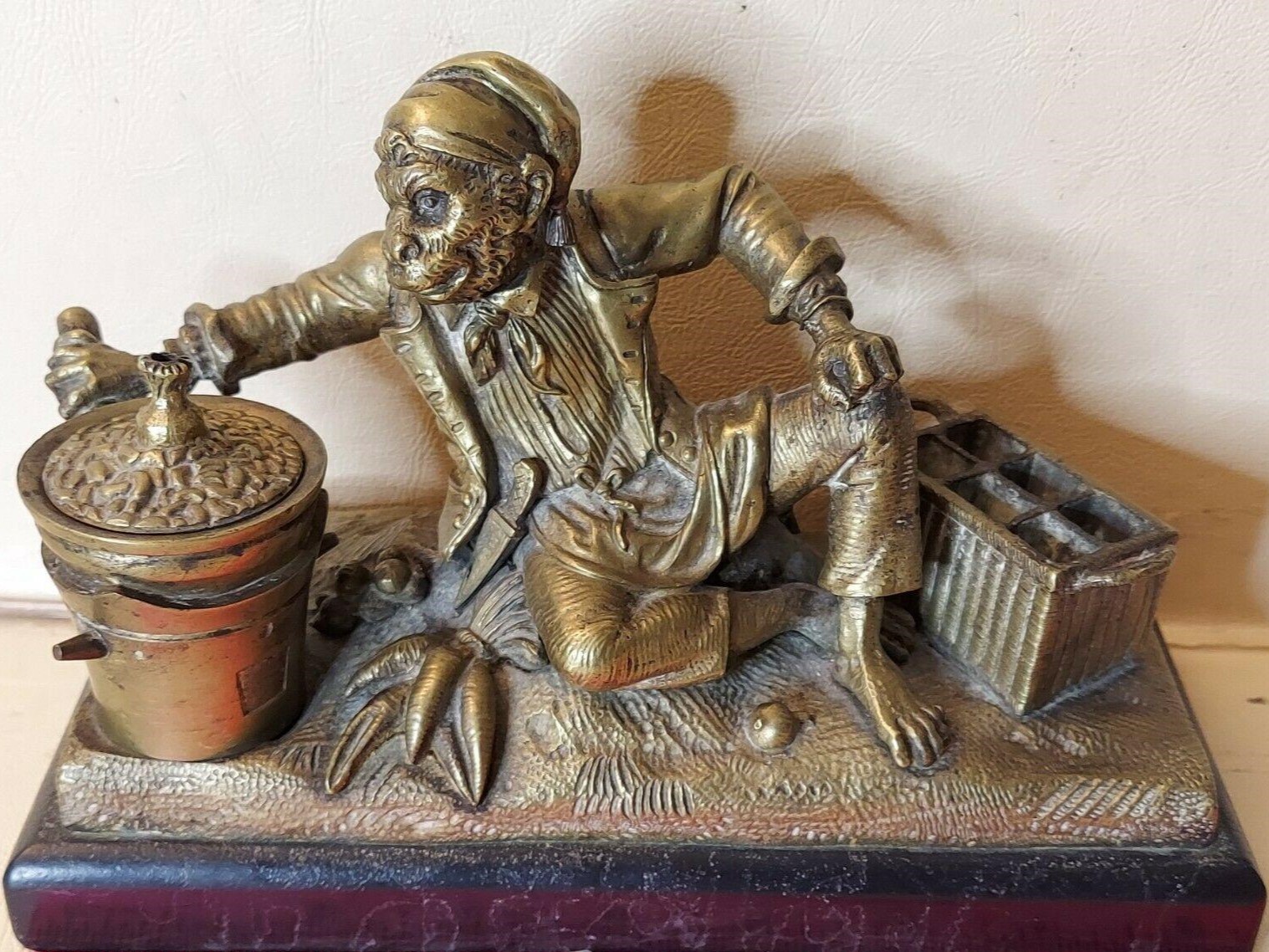 Anthropomorphic Monkey Inkstand