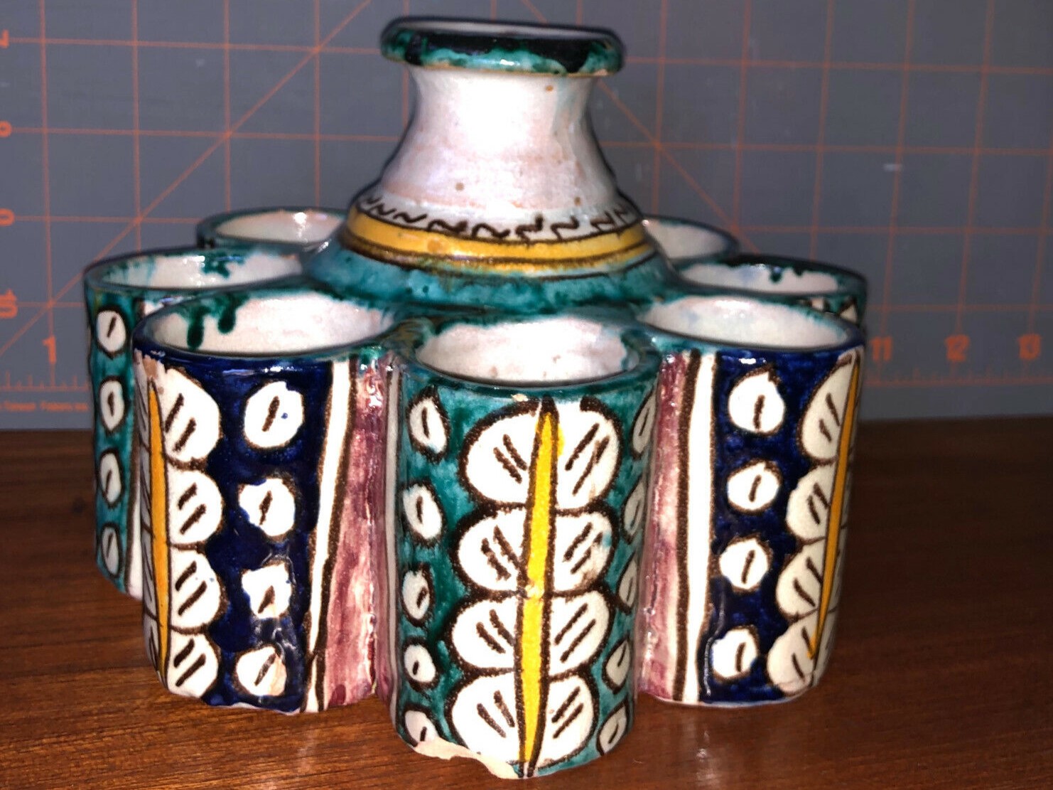 Moroccan Ceramic Inkwell