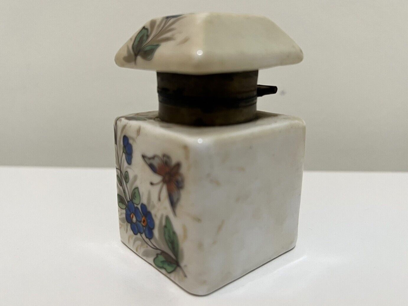 Porcelain Butterfly Inkwell