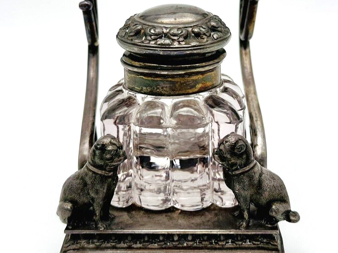 Reed & Barton Pug Dog Inkwell