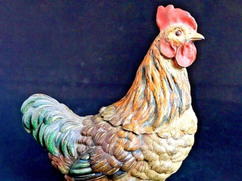 Cold-painted Bronze Rooster