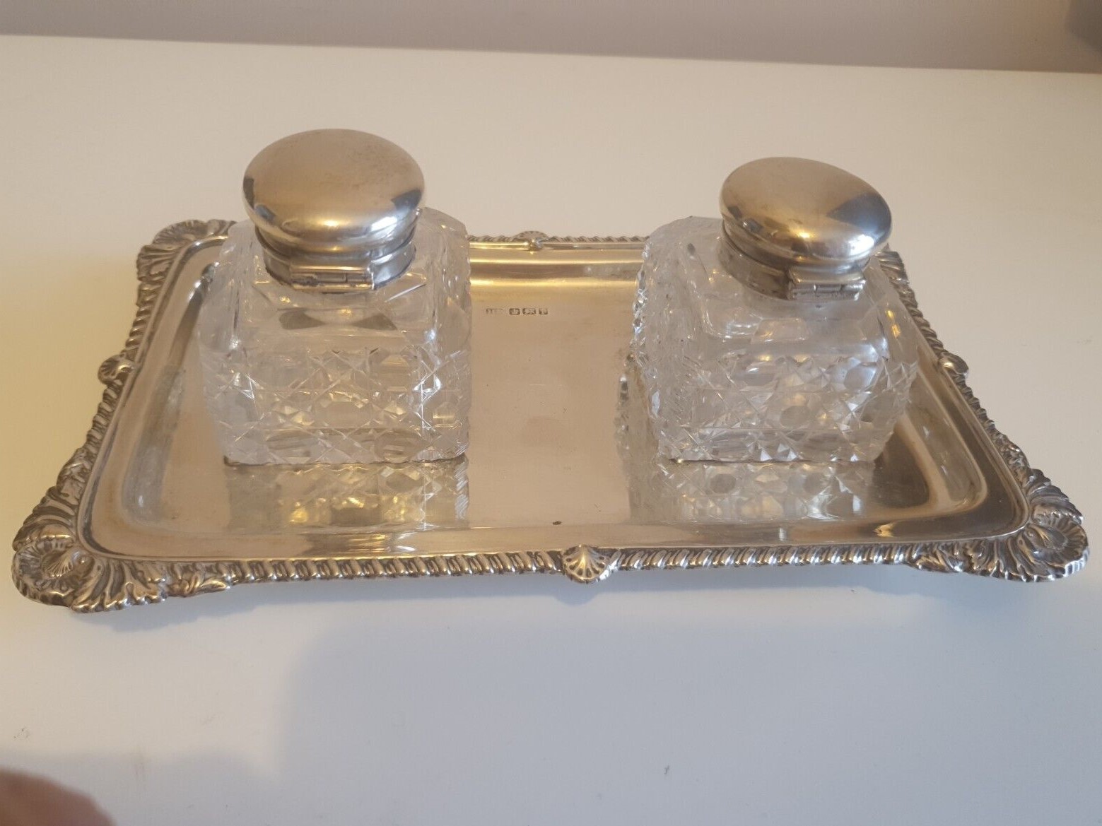 Sterling Silver Double Inkstand