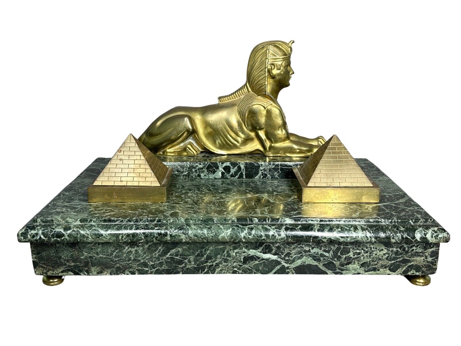 Bronze Sphinx on Marble Standish
