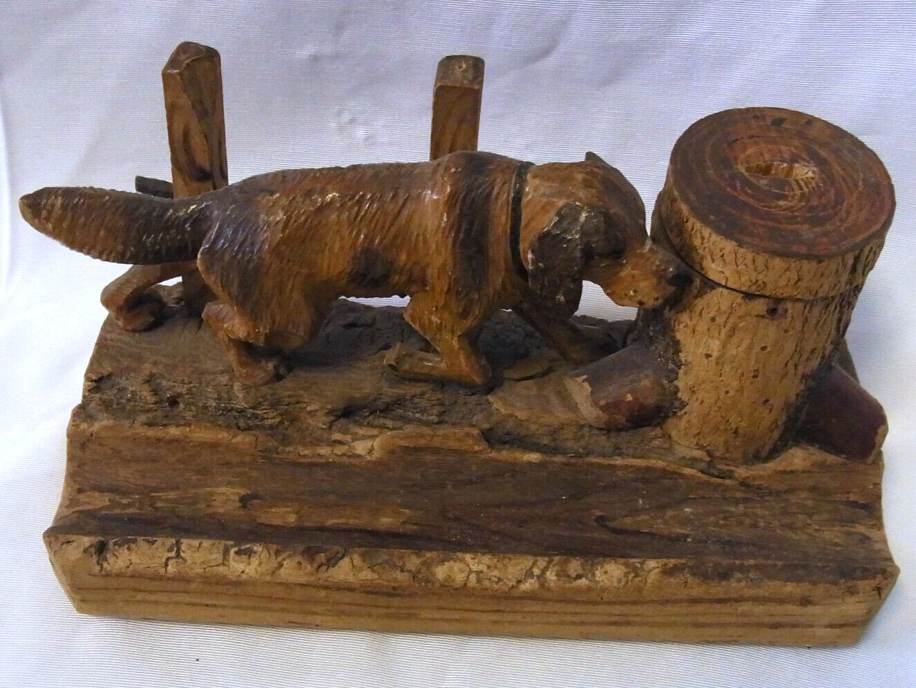 Hand Carved Hunting Dog
