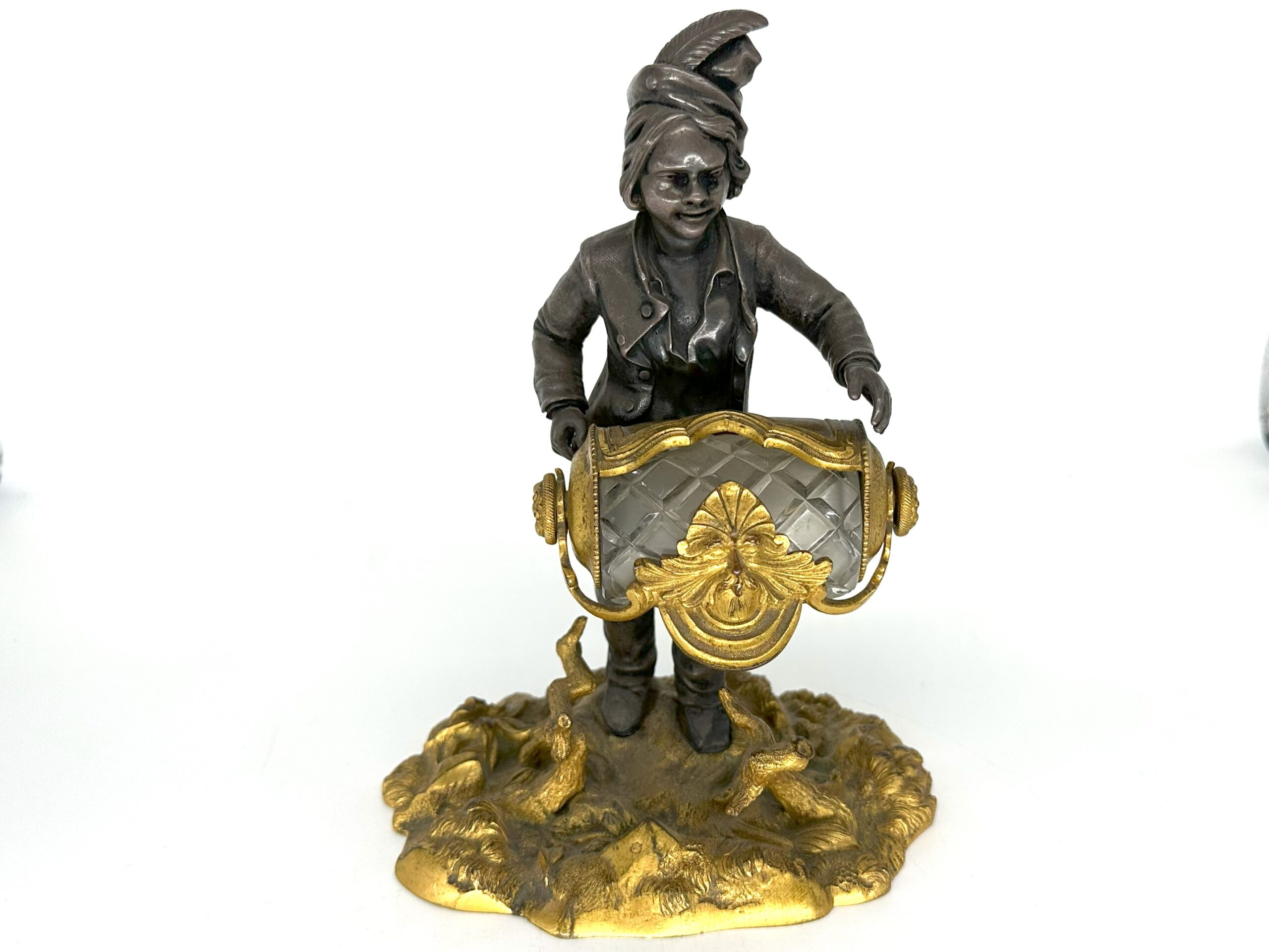 Young Man Holding a Pivoting Inkwell