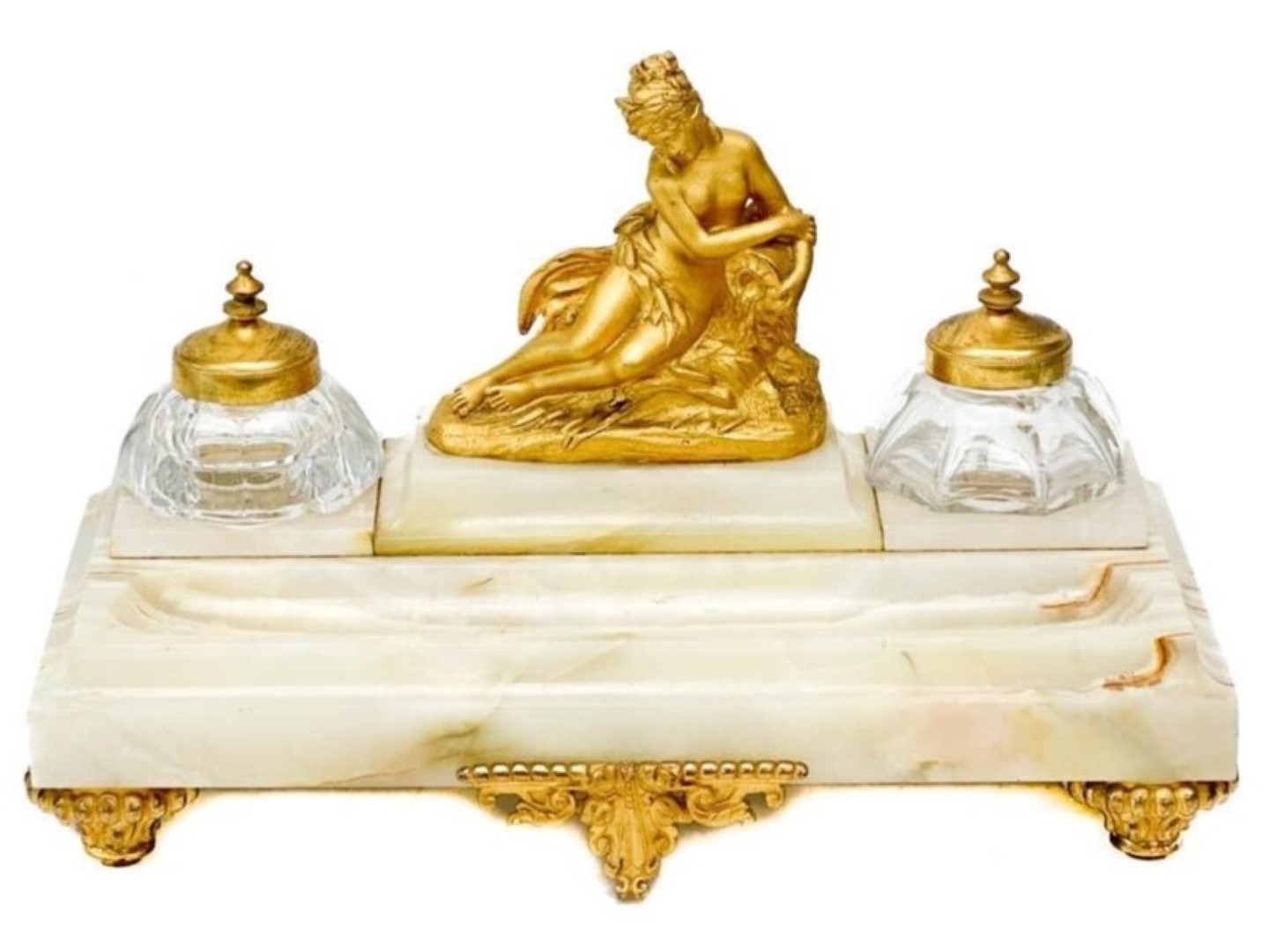 Double Inkstand with Nude Woman
