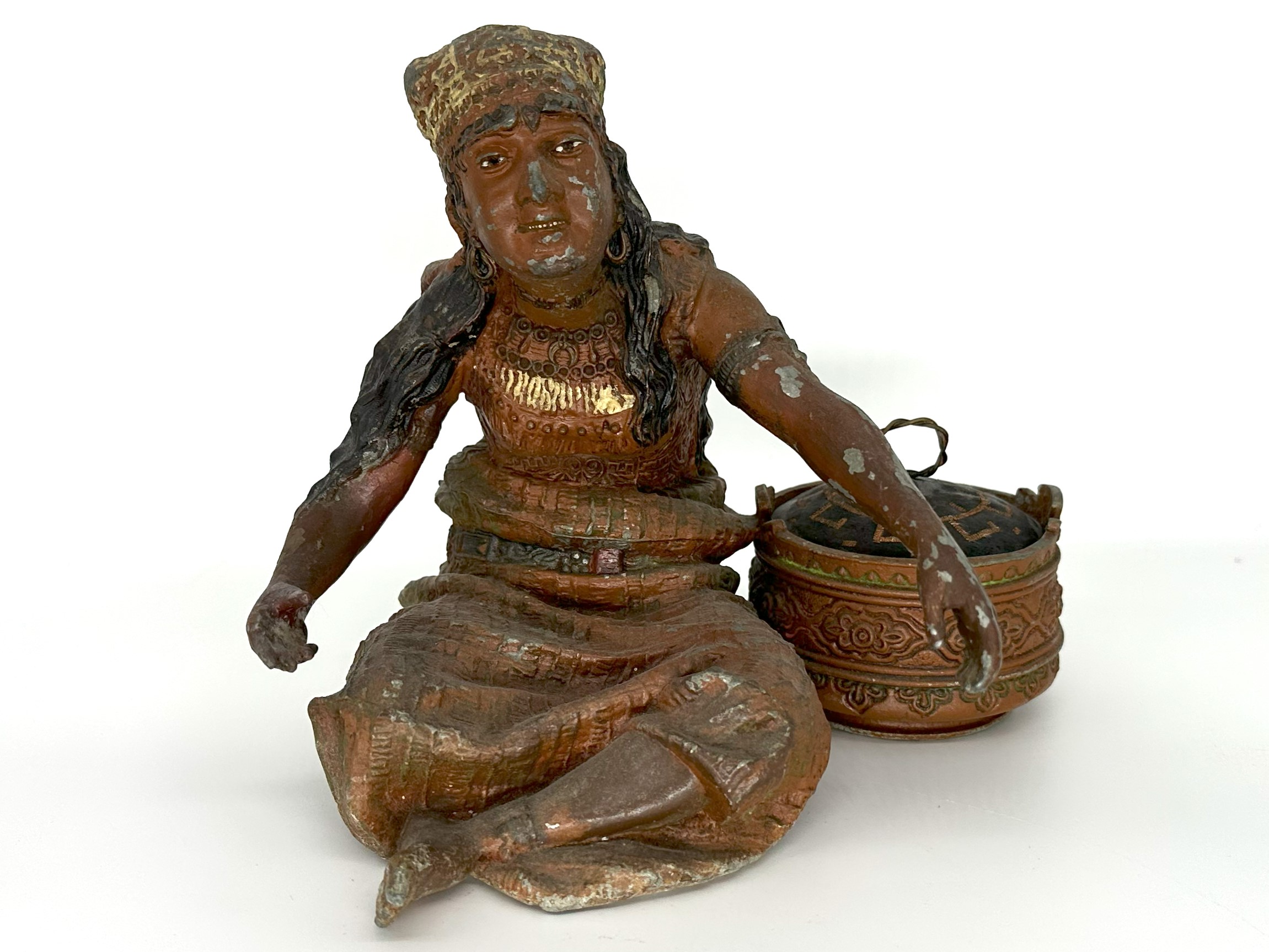 Native American Indian Maiden Inkstand