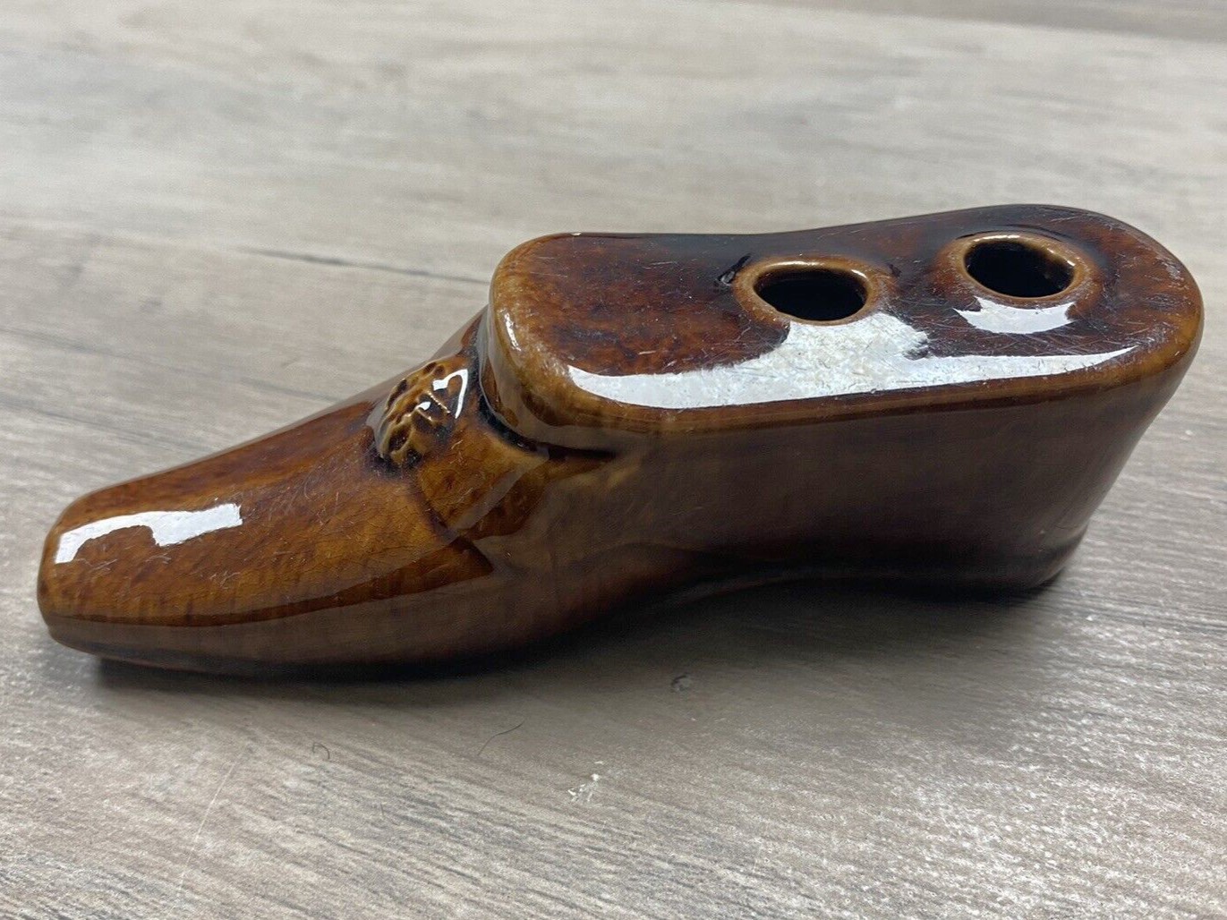 Pottery Shoe Inkwell