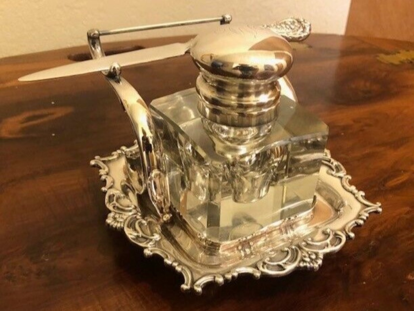 Adelphi Silverplate Inkstand