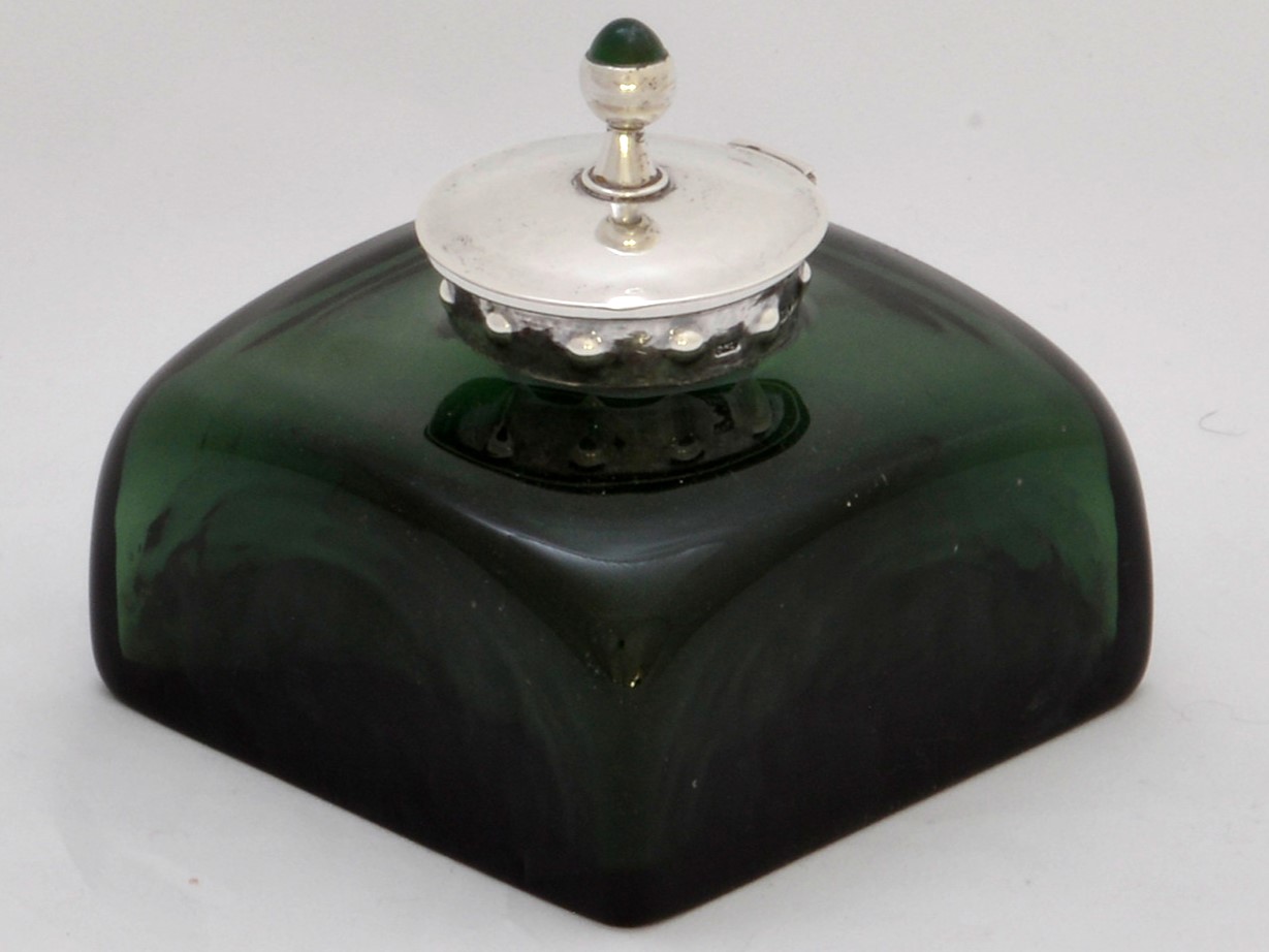 Charles Ashbee – Silver and Glass Inkwell