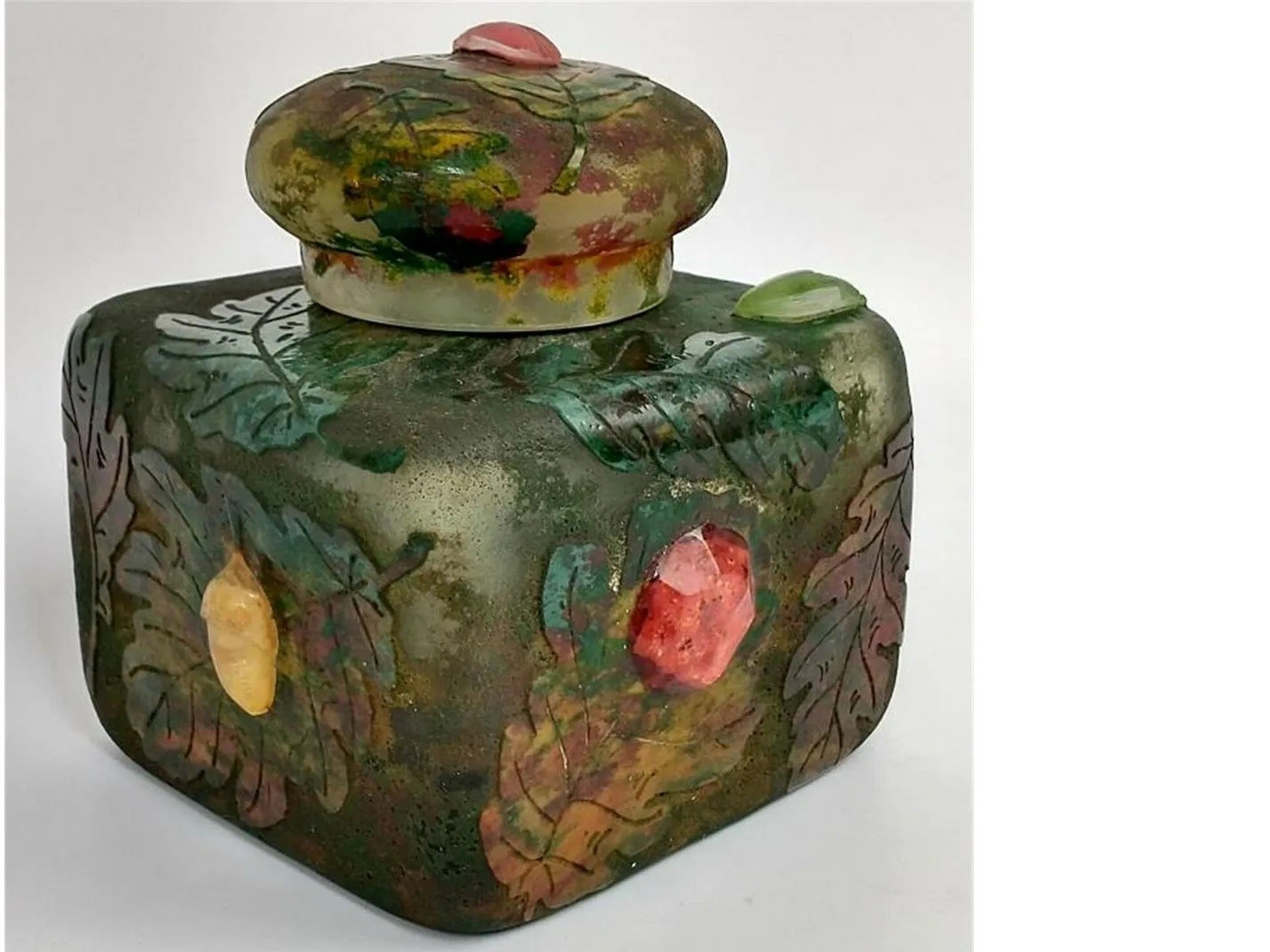 Cameo Glass Inkwell