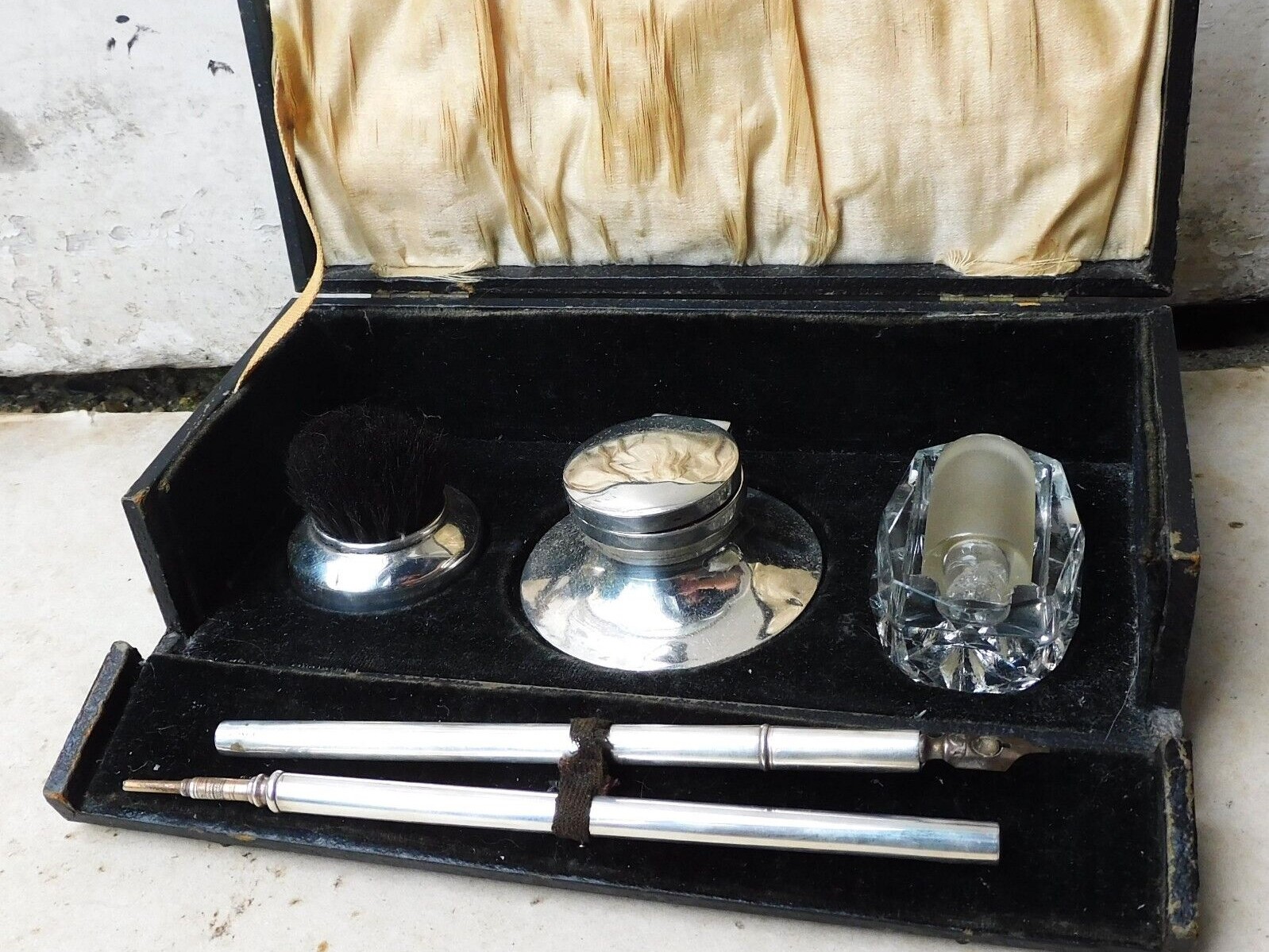 Silver Writing Set in a Case