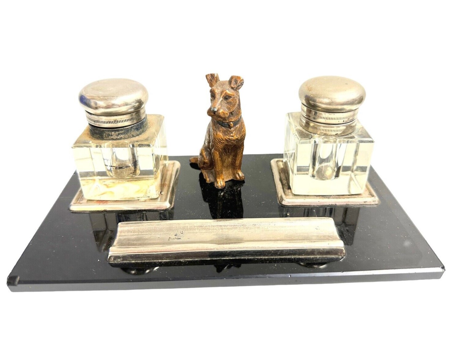 Sitting Dog Inkstand