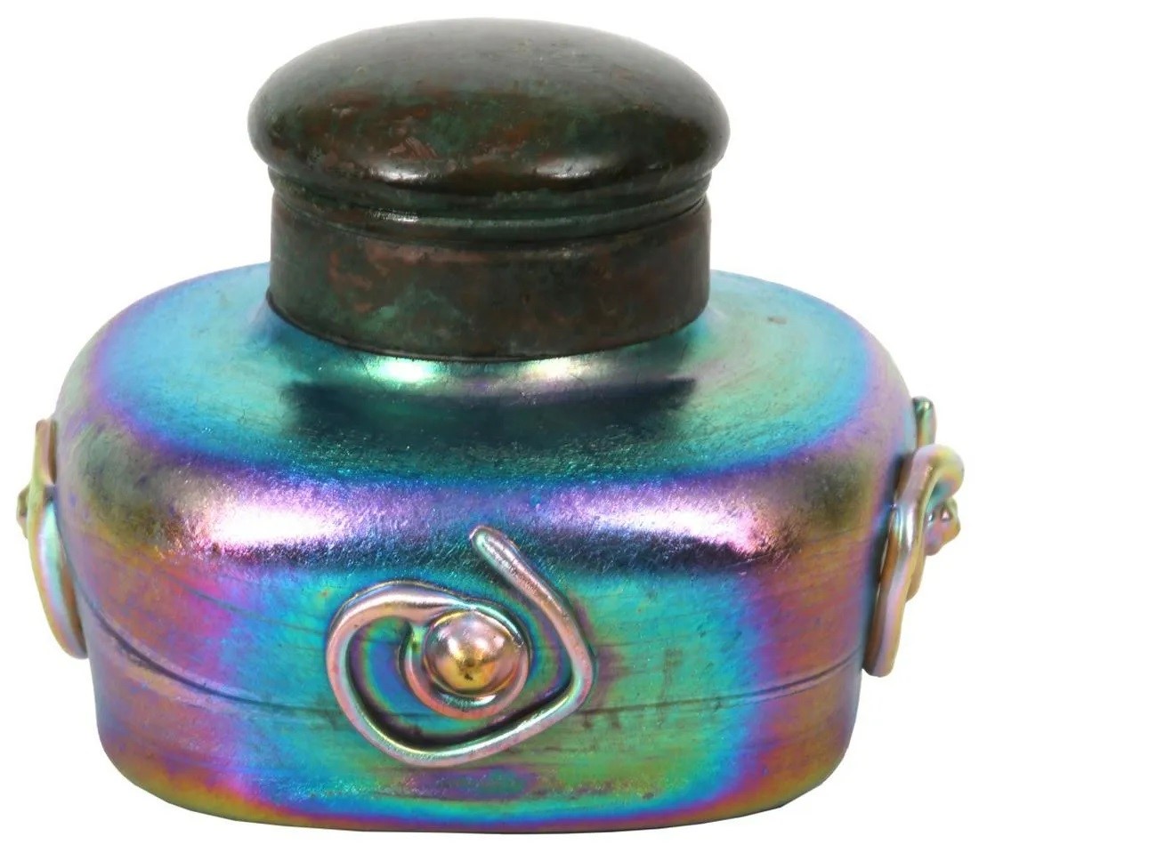 Tiffany Studios Favrile Glass Inkwell