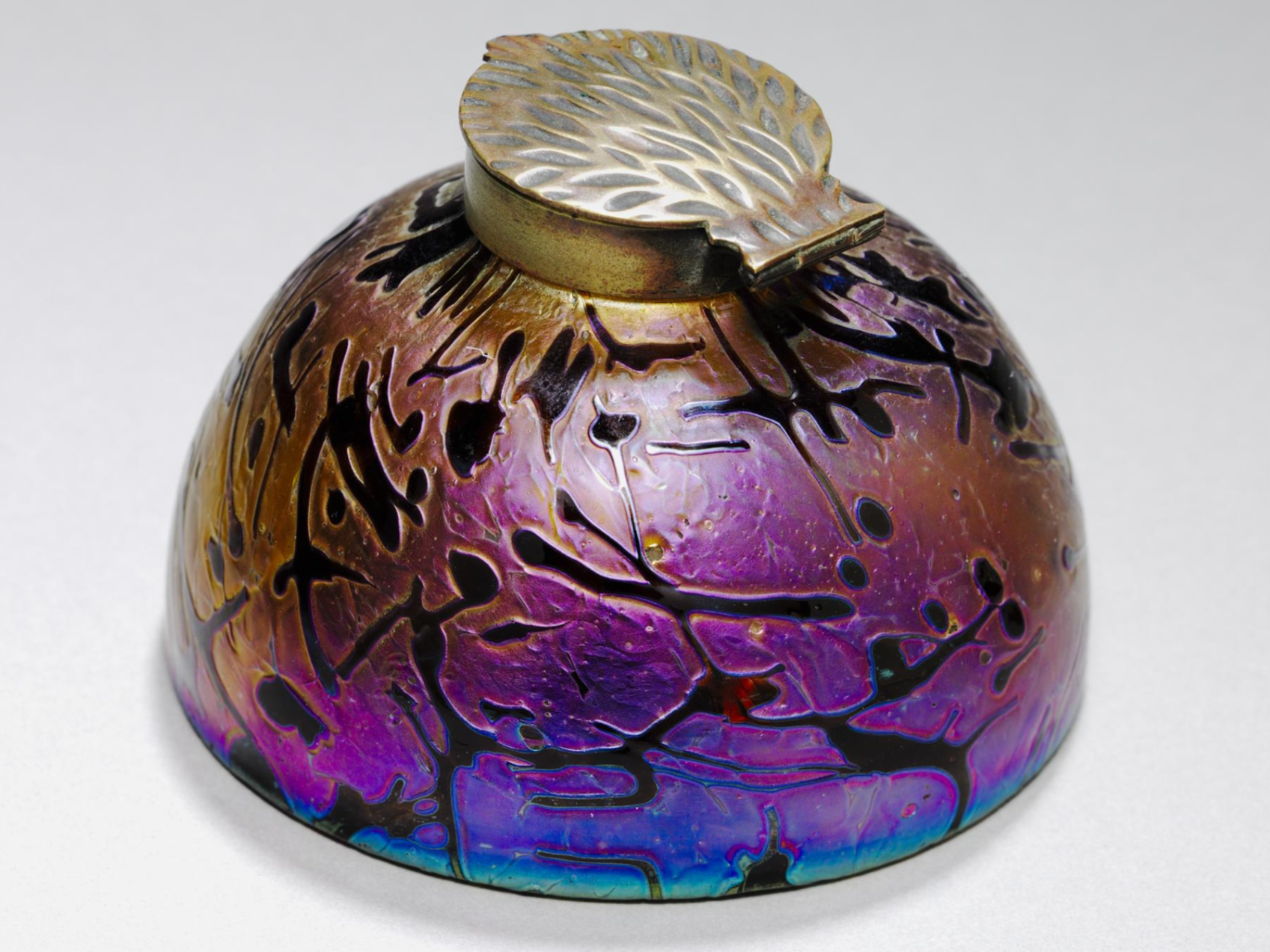 Bohemian Glass Inkwell
