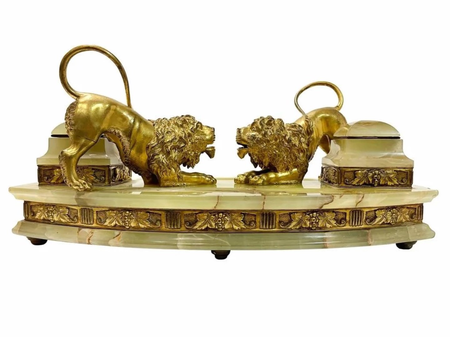 Tiffany Lion Inkstand