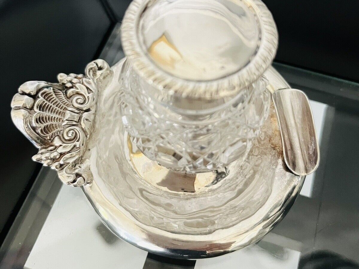 Birmingham Silver and Crystal Inkwell