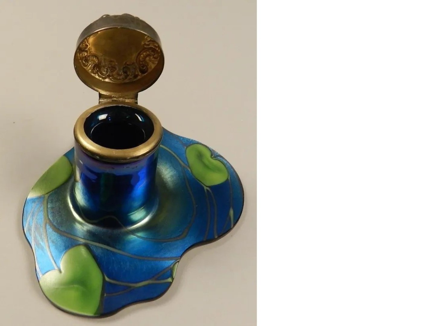 Tiffany Favrile Glass Inkwell