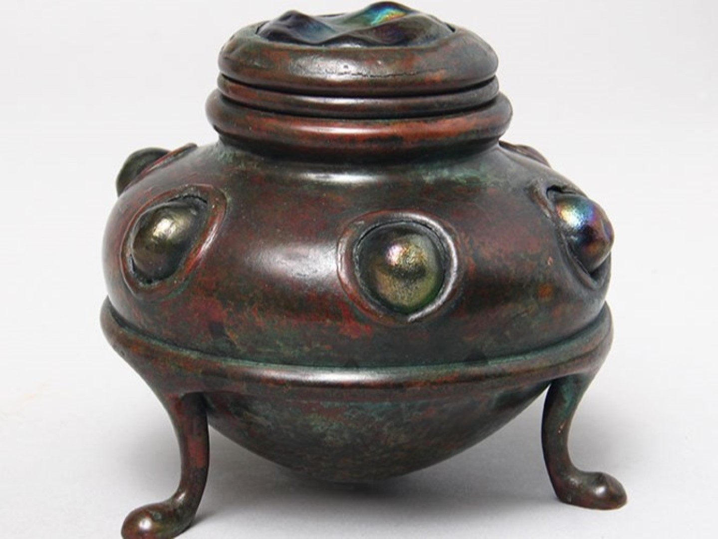 Tiffany Jeweled “Turtle-back” Inkstand